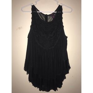 Black lace tank top